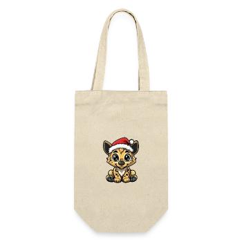Hyène Noël mignon - Sac à bouteille - nature - Devant