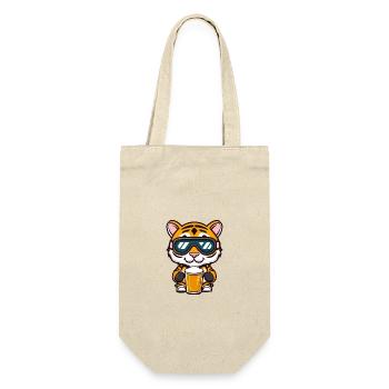 Tiger Ski Bier - Geschenkbeutel für Flaschen - Natur - Vorne