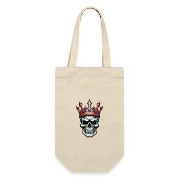 Crâne Roi Couronne - Sac à bouteille - nature - Devant
