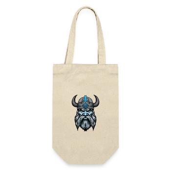 Viking Head Valhalla Odin - Gift Bag for Bottles - nature - Front