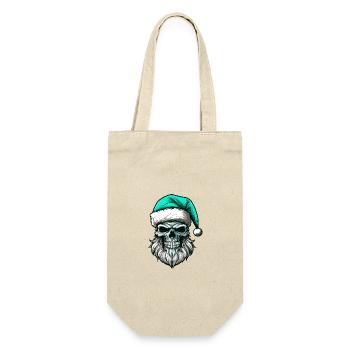 Santa Claus Skull - Gift Bag for Bottles - nature - Front