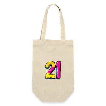 21 Symbole numérique - Sac à bouteille - nature - Devant