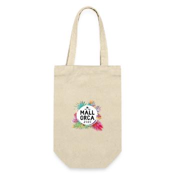 Mallorca 2025 Bunt - Geschenkbeutel für Flaschen - Natur - Vorne