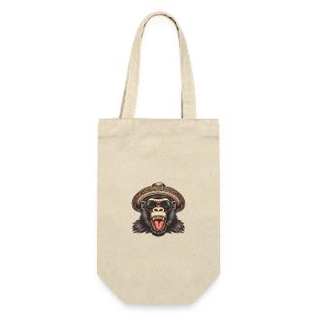 Gorilla Comic Lustig Sombrero - Geschenkbeutel für Flaschen - Natur - Vorne