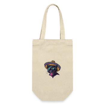 Panther Comic Funny Sombrero - Gift Bag for Bottles - nature - Front