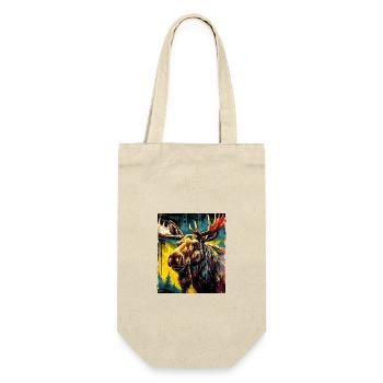Moose Portrait - Gift Bag for Bottles - nature - Front