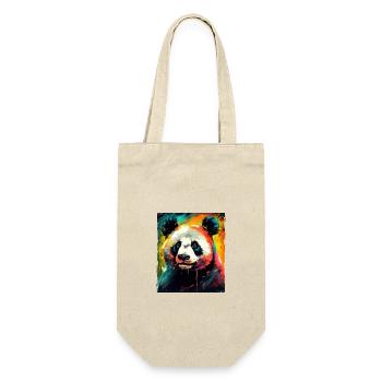 Panda Portrait - Gift Bag for Bottles - nature - Front
