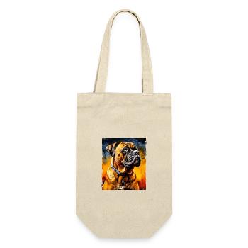 Mastiff Hund Porträt - Geschenkbeutel für Flaschen - Natur - Vorne