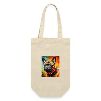 French Bulldog Dog Portrait - Gift Bag for Bottles - nature - Front