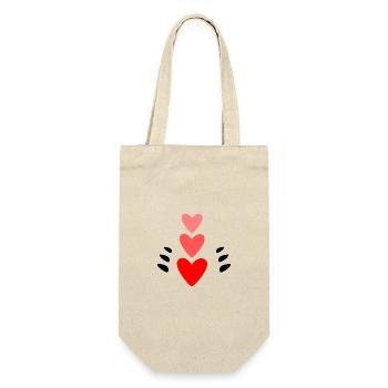 MOM. MOTHER's DAY. HAPPY MOTHER'S DAY. HEART - Gift Bag for Bottles - nature - Front