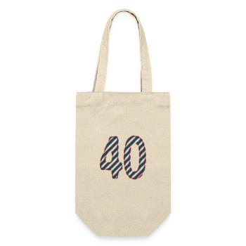 40. 40 YEARS. 40th ANNIVERSARY. 40TH ANNIVERSARY. - Gift Bag for Bottles - nature - Front