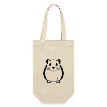 Hamster - Geschenkbeutel für Flaschen - Natur - Vorne