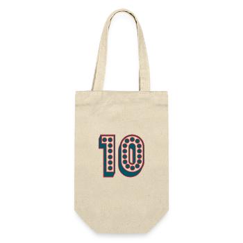 10. 10 YEARS. 10th ANNIVERSARY. 10 YEAR ANNIVERSARY. - Gift Bag for Bottles - nature - Front