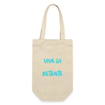 RETRAITE. RETRAITE. RETRAITEE. SENIOR. MAMIE. PAPY - Sac à bouteille - nature - Devant