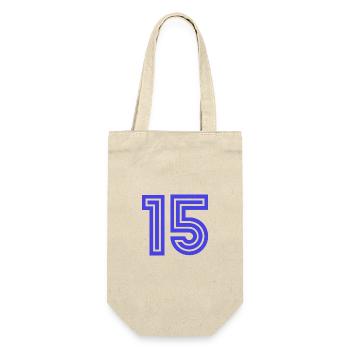 15. 15 ANS. 15e ANNIVERSAIRE. ANNIVERSAIRE 15 ANS. - Sac à bouteille - nature - Devant
