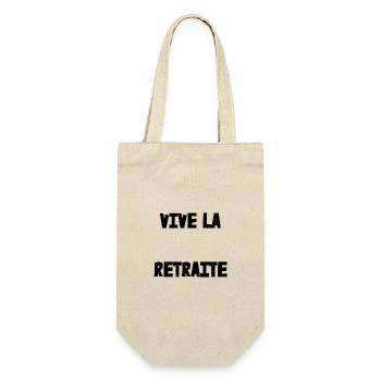 RETRAITE. RETRAITE. RETRAITEE. SENIOR. MAMIE. PAPY - Sac à bouteille - nature - Devant
