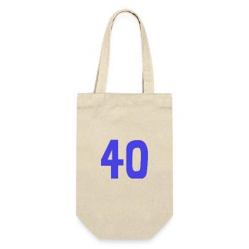 40. 40 YEARS. 40th ANNIVERSARY. 40TH ANNIVERSARY. - Gift Bag for Bottles - nature - Front