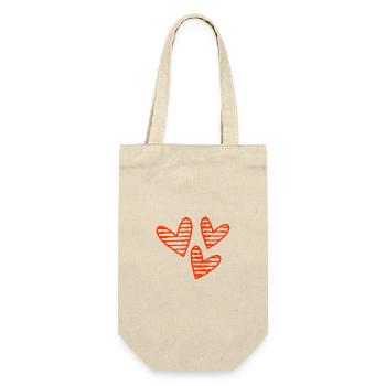 VALENTINSTAG. Junggesellinnenabschied. ICH LIEBE DICH. ICH LIEBE DICH. LIEBE - Geschenkbeutel für Flaschen - Natur - Vorne