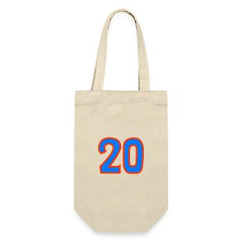 20. 20 ANS. 20e ANNIVERSAIRE. ANNIVERSAIRE 20 ANS. - Sac à bouteille - nature - Devant