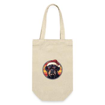 Bullmastiff Dog Christmas Cool - Gift Bag for Bottles - nature - Front