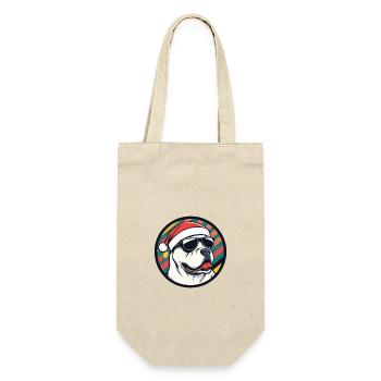 Dogo Argentino Dog Christmas Cool - Gift Bag for Bottles - nature - Front