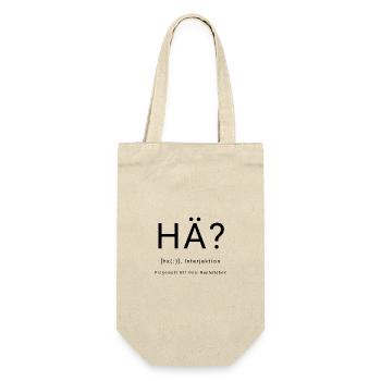 Hä? - Geschenkbeutel für Flaschen - Natur - Vorne