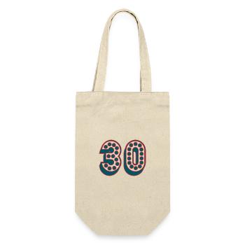 30. 30 YEARS. 30th ANNIVERSARY. 30TH ANNIVERSARY. - Gift Bag for Bottles - nature - Front