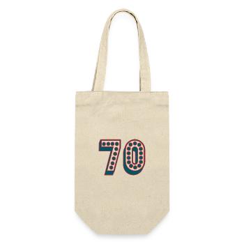 70. 70 YEARS. 70TH ANNIVERSARY. 70TH ANNIVERSARY. - Gift Bag for Bottles - nature - Front
