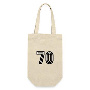 70. 70 ANS. 70e ANNIVERSAIRE. ANNIVERSAIRE 70 ANS. - Sac à bouteille - nature - Devant
