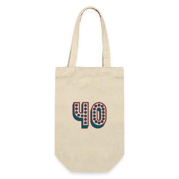 40. 40 YEARS. 40th ANNIVERSARY. 40TH ANNIVERSARY. - Gift Bag for Bottles - nature - Front