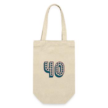 40. 40 YEARS. 40th ANNIVERSARY. 40TH ANNIVERSARY. - Gift Bag for Bottles - nature - Front