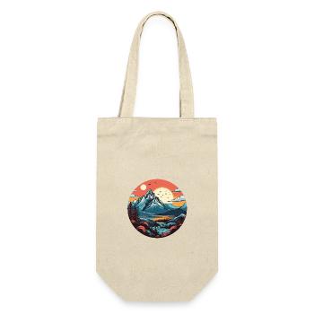 Mountains, Landscape, Circle - Gift Bag for Bottles - nature - Front