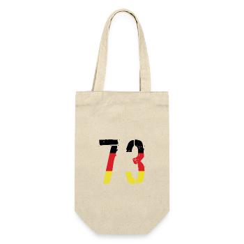 73 Zahl Deutschland Trikot - Geschenkbeutel für Flaschen - Natur - Vorne