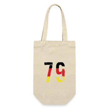 79 Zahl Deutschland Trikot - Geschenkbeutel für Flaschen - Natur - Vorne