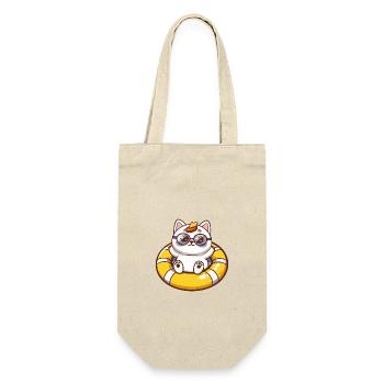 Cat Summer Comic - Gift Bag for Bottles - nature - Front