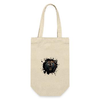 Bear Portrait Grizzly - Gift Bag for Bottles - nature - Front