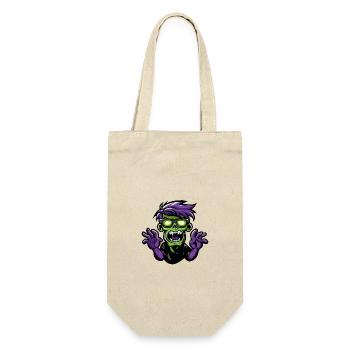 Bande dessinée d’Halloween zombie - Sac à bouteille - nature - Devant