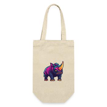 Rhino Halloween Bande dessinée Zombie - Sac à bouteille - nature - Devant