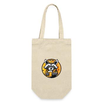 Raccoon Beer Comic - Sac à bouteille - nature - Devant