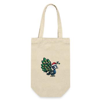 Peacock Bird Christmas - Gift Bag for Bottles - nature - Front