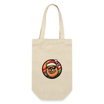 Pomeranian Dog Christmas Cool Pomeranian - Gift Bag for Bottles - nature - Front