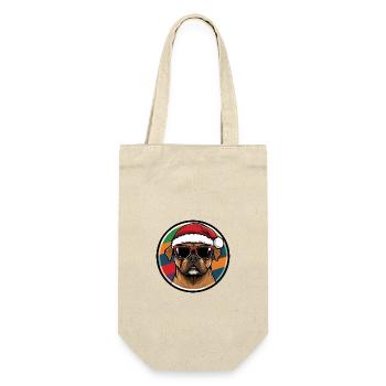 Boxer Chien Noël Cool - Sac à bouteille - nature - Devant