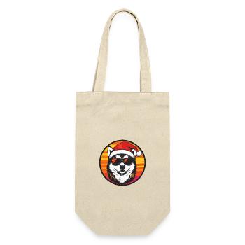 Akita Inu Dog Christmas Cool - Gift Bag for Bottles - nature - Front