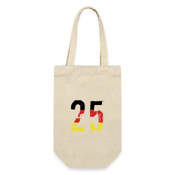 25 Zahl Deutschland Trikot - Geschenkbeutel für Flaschen - Natur - Vorne