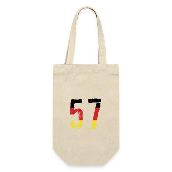 57 Zahl Deutschland Trikot - Geschenkbeutel für Flaschen - Natur - Vorne