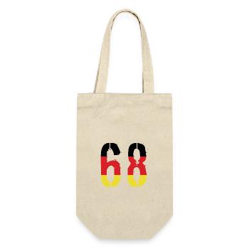 68 Zahl Deutschland Trikot - Geschenkbeutel für Flaschen - Natur - Vorne