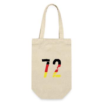 72 Zahl Deutschland Trikot - Geschenkbeutel für Flaschen - Natur - Vorne