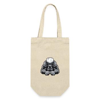 Poodle Dog Muscles Bodybuilding - Gift Bag for Bottles - nature - Front