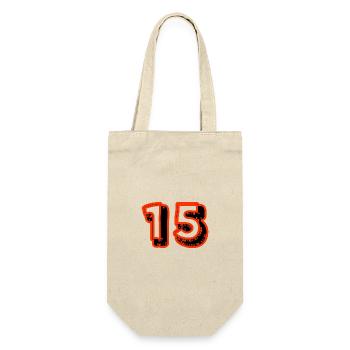 15. 15 ANS. 15e ANNIVERSAIRE. ANNIVERSAIRE 15 ANS. - Sac à bouteille - nature - Devant