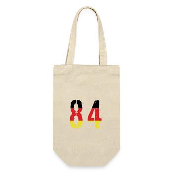 84 Zahl Deutschland Trikot - Geschenkbeutel für Flaschen - Natur - Vorne